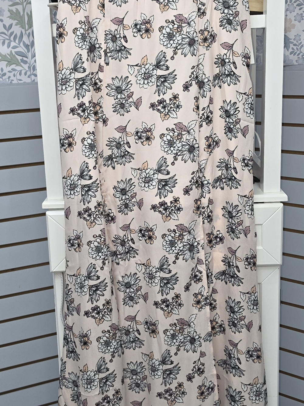 Floral Print Blush Maxi Skirt